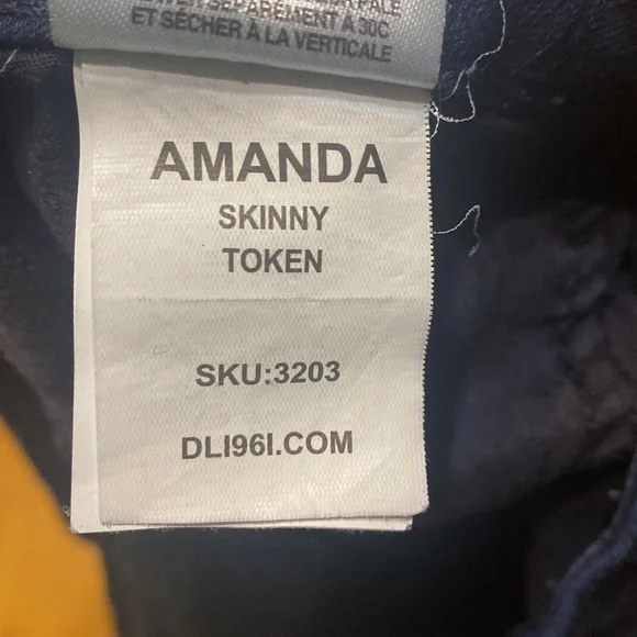 DL1961 Amanda Jeans Skinny Token Blue Denim Jeans Women’s 28 4 Way Stretch - Picture 7 of 10